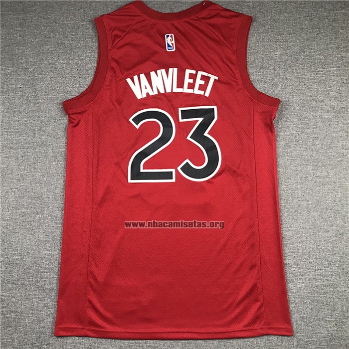 Camiseta Toronto Raptors Fred VanVleet NO 23 Icon 2020-21 Rojo